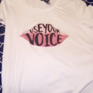I'm selling this shirt it's a medium and it says use your voice if you want it